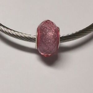 Pink Sparkly Charm for Pandora Style Bracelet
